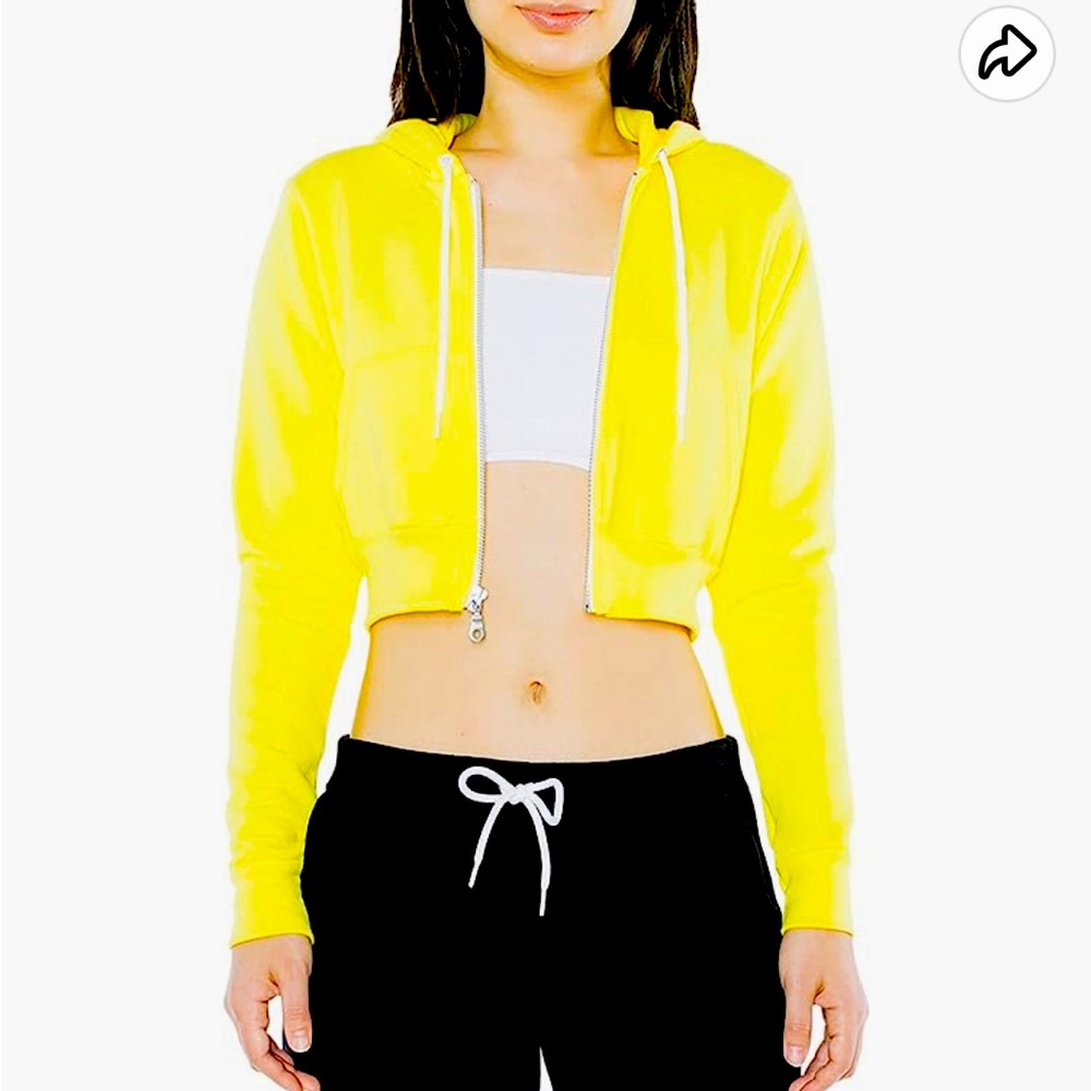 Cropped American apparel zip up